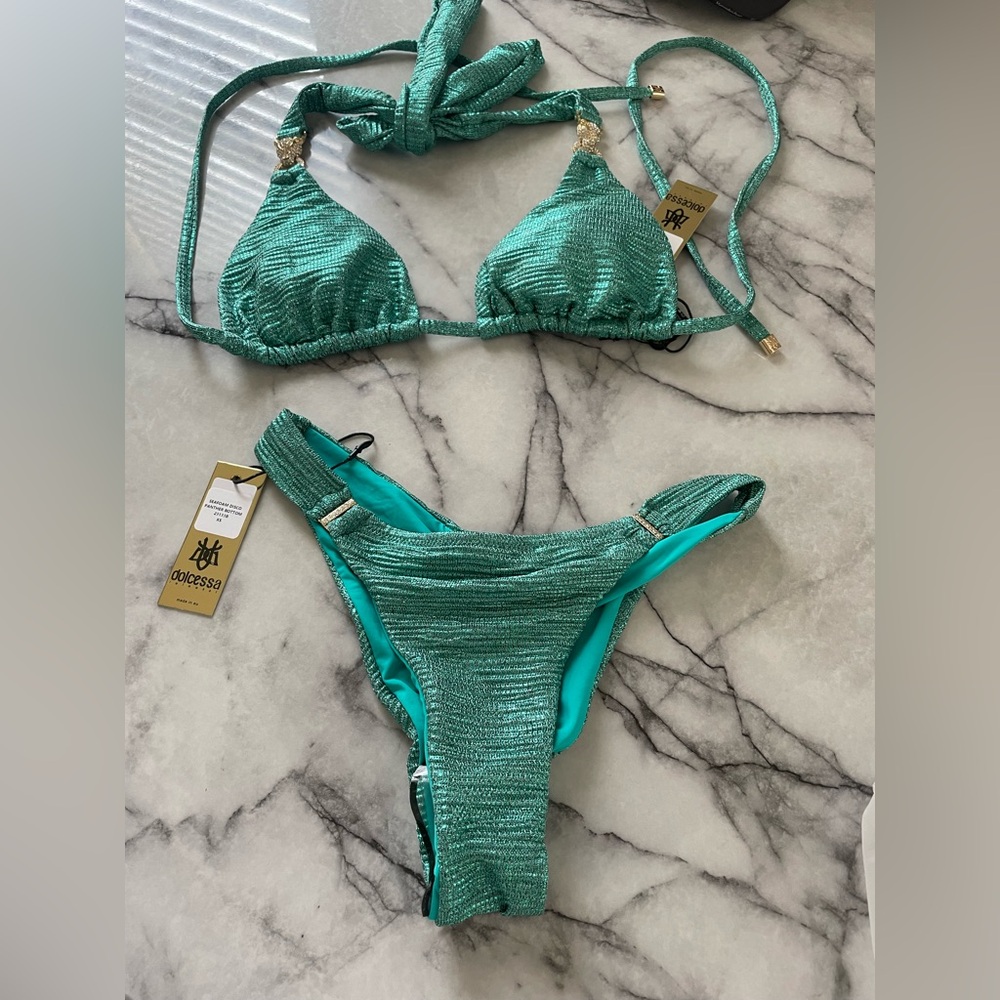 Dolcessa disco panther set brand new small top xs bottom firm price